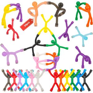 30Pcs Magnet Men, Refrigerator Magnetic Toys, Fun Humanoid Magnet Sensory Fidget Travel Toys for Kids, Magnetic People Building Figures for Fridge, Whiteboard Decorative Gifts Stuffers