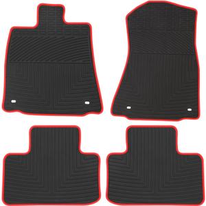 Car Floor Mats Custom Fit for Lexus is 250/IS 300/IS 350/IS 200t/IS 250f 300f 350f 2014-2025 Black Red Rubber Auto Liner Mats All Weather Protection