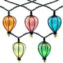 11FT Multicolor String Lights with 10 Bulbs, UL Listed Connectable Waterproof Decorative LED Lights Hanging for Backyard Patio, Indoor/ Outdoor for Christmas Wedding Party Festival Lighting(2pcs)