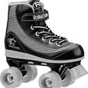 Roller Derby Firestar Youth Skates for Girls, Boys, Beginners, Kids (12, Black/Gray)