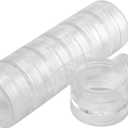 10 Sets 6 Layer Cylinder Stackable Plastic Bead Containers, 10G/10ML Stackable Round Plastic Containers Makeup Sample Container for Buttons, Beads, Small Items