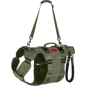 OneTigris Dog Lift Harness for Large Dogs, Dog Hip Support Brace, Full Body Lifter with Handles Invictus Multifunctional Mobility Assistance Vest for Back Legs (Green, Large)