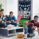 Football Happy Birthday Door Backdrop Banner American Football Victory Celebration Theme Door Decor for Football Fan Men Boys Girls Birthday Party Decorations Supplies 35.4x72.8in-BECKTEN