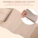 RANDY SUN Ultra Thin Back Brace for Women & Men, Invisible Lumbar Support Belt for Work & Travel, Breathable Posture Corrector for Mild Lower Back Pain Relief Under Clothing, Beige M/L (Waist:28"-31")
