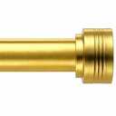 Gold Curtain Rods for Windows 18-45 Inch,Adjustable Length 1 Inch Diameter Heavy Duty Curtain Rod for Bedroom/Kitchen/Dorm/Apartment/Door