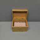 Bamboo Recipe Box with Cards and Dividers - Elegant Recipe Cards and Box Set Includes 50 Card 4x6 and 8 Category Dividers (Pastel)
