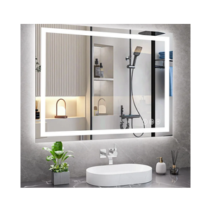 36x48 LED Bathroom Mirror, Backlit + Front Lit, LED Bathroom Mirror with Lights for Wall, 3 Colors, Anti-Fog, Dimmable Brightness, Memory Function, Tempered Glass