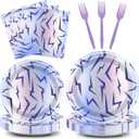 Purple Demon Party Tableware Purple Demon Plates Purple Party Decorative 20 Guests