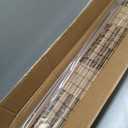 LazBlinds No-Drill Cordless Roman Shade - Light Filtering Natural Wood, Easy Install Bamboo Blind for Windows 35" W x 64" H, Malay Umber