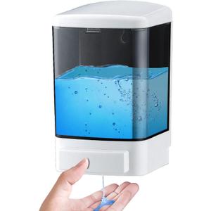 Manual Soap Dispenser 33.8oz / 1000ml Kitchen Bathroom Wall Mounted Commercial Soap Dispenser for Liquid Containers Shampoo Gel Chamber Hotel Restaurant