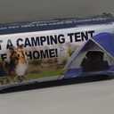 GDanes Blue Dog Tent, Portable Indoor/Outdoor Dog Bed with Soft Pad | 42 x 42 x 32 Inch, Large Dogs House, Removable Plush Microfiber Mat, Ground Stakes, Lightweight, Easy to Assemble & Pack 