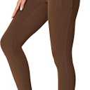 Heathyoga Buttery Soft Leggings with Pockets for Women High Waisted Leggings for Women Tummy Control Yoga Pants 25"/28" (X-Small, Wine) Brown