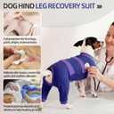 Lelepet Dog Surgery Recovery Suit for Rear Legs, Soft Dog Pants to Prevent Licking, Adjustable Long Sleeve Pet Onesie Pajamas for Dogs, Cone Alternative Leg Sleeve Bodysuit for Dogs After Spay/Neuter, L