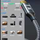 ARISKEEN 8K HDMI Cable 6FT 2-Pack, 48Gbps High Speed HDMI 2.1 Cable, 8K 60Hz, 4K 120Hz 144Hz Support for HDR 10, HDCP 2.2 2.3, eARC, DTS:X, Braided HDMI Cord Compatible with Laptop/HDTV - 6 Feet