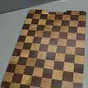 Cutting Board Set of 2  Checkered Wood & Acrylic Cutting Board with Counter Lip for Kitchen Counter, Wood Checkerboard Chopping Board with Juice Grooves for Vegetables, Fruits, Meat