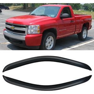 Window Visors Rain Guards for 2007-2013 Chevy Silverado/GMC Sierra 1500 Regular Cab, Window Vent Wind Deflectors Shades for 07-14 Silverado/Sierra 2500HD 3500HD Standard Cab