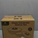 M MCIRCO 4-Piece Glass Casserole Baking Dish, Set of 2 Casseroles With Glass Lids, 1.9 Qt and 3 Qt