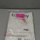 Women's 3/4 Lace Sleeve Round Neck T-Shirt Casual Blouses Tunics Tops (Medium, White)