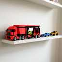TG BLOCKS Micro Brick Car Transporter with 3 Sports Cars Building Set - Kids Truck Toy with Carrier & Trailer, Gift Idea for Teens 8+ Boys & Girls