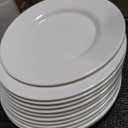 Hushee 12 Pack 7 Inch White Dessert Plates/salad Dishes Set, Melamine Small Dinner Plates Round Serving Dishes for Snacks, Bread, Fruit, Cake and Salad, Home Restaurant Supplies