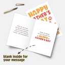 3 x Funny Dog Dad Fathers Day Card, Cute Pet Fathers Day Card Gift from Dog or Cat, Humor Greeting for Husband Boyfriend Pet Owner, Happy Fathers Day Cards for Him