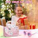 Little Girl Purse, Kids Crossbody Bag with Flower Sunglasses, Toddler Wallet Girls Handbags for Party Wedding Birthday Gift (Hot Pink)