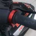 Motorcycle 7/8" Handle bar Hand Grips with Anodized CNC Quick Twist Throttle Tube Motorized Lever Control Fit for Most Scooter Sportbikes ATV for Kawasaki Honda Suzuki Yamaha Ducati (Sliver)