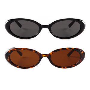 MIYYA Tiny Small 90s Sunglasses for Women Men Retro Oval Tinted Glasses