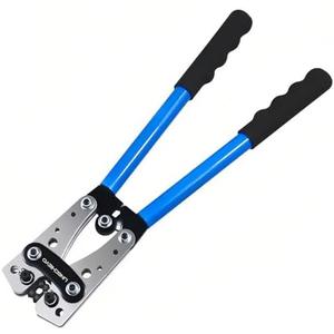 LingChievo Battery Cable Wire Crimper Tool for AWG 10-1/0 Lug&Terminal | Heavy Duty Electrical Crimping Tool for AWG 10,8,6,4,2,1/0 Gauge Copper Wire Lug/Battery Cable End/Ring Terminal Connector