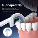 Water Flosser Cordless for Teeth, Water Pick Oral Irrigator with U Shaped Nozzle, 40150 PSI DIY Mode, 350ML Large Tank, Rechargeable Portable Dental Flosser for Braces & Adults
