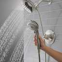 Delta Faucet Saylor 17 Series Brushed Nickel Shower Valve Trim Kit with In2ition 2-in-1 Shower Head with Handheld Spray, Shower Faucet, Shower Head Handle, Stainless T17235-SS-I (Valve Not Included)