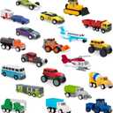 Driven by Battat  Pocket Fleet 1  20 Mini Toy Vehicles  Camper Van, Construction Trucks, Cement Mixer, Monster Truck, Race Car & More  Gift Toy Car Playset for Boys & Girls Age 3+ [Pack of 1]