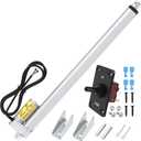 RVMARINEPAT 12V Heavy Duty Linear Actuator 330lb/1500N, 18" Travel 10mm/s Electric Actuator 12V with Overload Protection & Controller for Agriculture Automotive Industry
