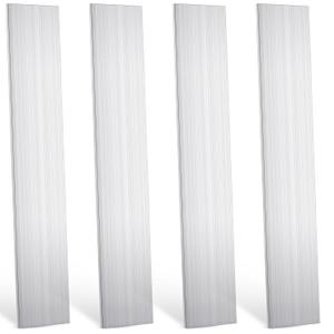 Therwen 4 Pcs 1/8"(3mm) x 2"(50mm) Aluminum Flat Bar 12" Long 6061 General Purpose Plate Extruded Aluminum Bar Solid Extruded Plate Mill Stock