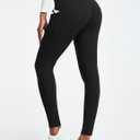 Heathyoga Fleece Lined Leggings with Pockets for Women Thermal Leggings Warm Leggings Women Winter High Waisted Yoga Pants (Black, XS)