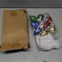 Cholemy 10 Sets Christmas Lightbulb Ornament Decor, Colorful Light Ornaments with Bow Ribbon and Greeting Card in Gift Boxes Appreciation Gifts for Friends Home Yard Christmas Tree Decor