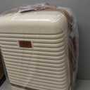 Coolife Suitcase Set 3 Piece Luggage Set Carry On Travel Luggage TSA Lock Spinner Wheels Hardshell Lightweight Luggage Set(White, 3 piece set (BP/TB/20))