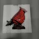 Cardinal Lamp Stained Glass, Resin Red Bird Table Light Lamps, Christmas Bedroom Decor Bird Lamp (Red)