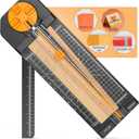 Worklion Scrapbooking Cutting Tool: Paper Cutter 4 in 1 for Craft Edges, Straight,Perforator,Scorer and Wavy on Paper,Cardstock,Ticket,Photo,Coupon,Vinyl,Letter,Postcard,12 inch Cutting Length,Black