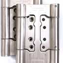 2 Pairs (4X) of 5" 304 Stainless Steel 3mm Thick Non-Mortise Self Closing Double Action Spring Hinges Cafe Saloon Door Swing Hinge
