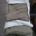 Savori Two Pillows Case One White 25x25 Inches And Moss Green 19x19 Inches