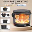 Electric Lunch Box, 33OZ Portable Food Warmer | 100W Rapid Heating & Leak-Proof 304 Stainless Steel | 3-in-1(Car 12V/24V & Home 110V) | Perfect for Work/Travel,On-the-Go,Ideal Gift for Men & Women