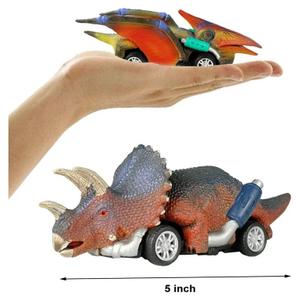SMILESSKIDDO Dino Pull Back Cars  12 Packs Dinosaur Cars, Dinosaur Toys, Finger Scooter, Mini TRex & Triceratops Toys, Stocking Stuffers for Kids Boys & Girls Age 3 4 5 6