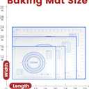 Silicone Baking Mat, Non Stick Pastry Mat Sheet for Dough Rolling, Nonslip Fondant/Pie Crust Mat (Blue, L-16''(W)*24''(L))