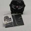 10400mAh Solar Fan with LED Lantern, Camping Fan with Solar Panel, 7W Rechargeable Solar Powered for Outside, Quiet Battery Operated Tent for Picnic, Barbecue, Fishing, Travel (Black)