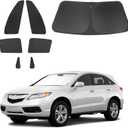 7PCS Windshield Sun Shade Custom Fit for 2013-2018 Acura RDX Accessories Foldable Sunshade Side Rear Window Shade Cover Full Set Privacy Protection