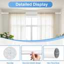 Long Tension Rod 41-126inch White Tension Curtain Rods no Drilling 1.26" Diameter Outdoor Curtain Rod for Patio,Windows,Shower,Doorway,Heavy Duty Spring Rods