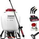 Chapin International 63924 4-Gallon 24V Extended Spray Battery Backpack Sprayer, with Adjustable Brass Nozzle, 1-Pack, Translucent White