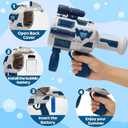 Bubble Gun with Upgraded 4 Fan Drives,32 Holes Bubble Machine Gun for Kids Toddlers Adults, Automatic Bubble Blower for Summer Outdoor Party Birthday Wedding Toys