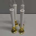 4 Pack Christmas Battery Operated LED Window Candles with Timer, Christmas Window Candles Lights with 3V Ultra-Bright LED Bulbs for Halloween Decorations Indoor Windows Mantels Table , 4 Suction Cups